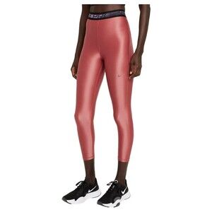 Nike Women's Size Small Pro Shiny High Rise 7/8 Leggings Cool Rose DA0570-691